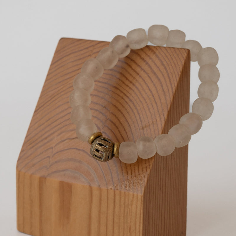 Bottle Bead Brass Bracelet - Kenyan materials and design for a fair trade boutique