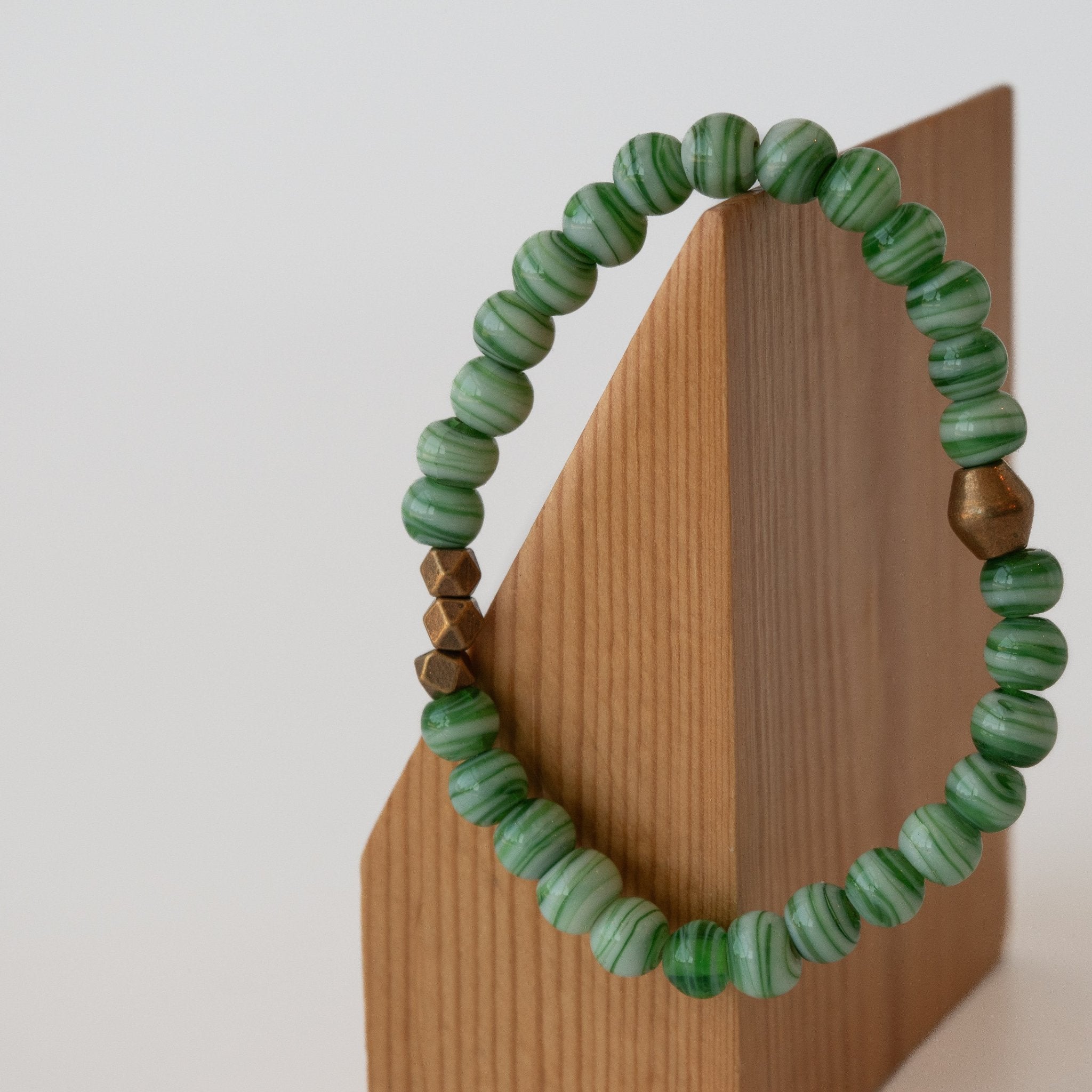 Striped Stone Bracelet-Kenyan materials and design for a fair trade boutique