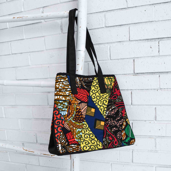Diamond Patch Tote - Ugandan materials and design for a fair trade boutique