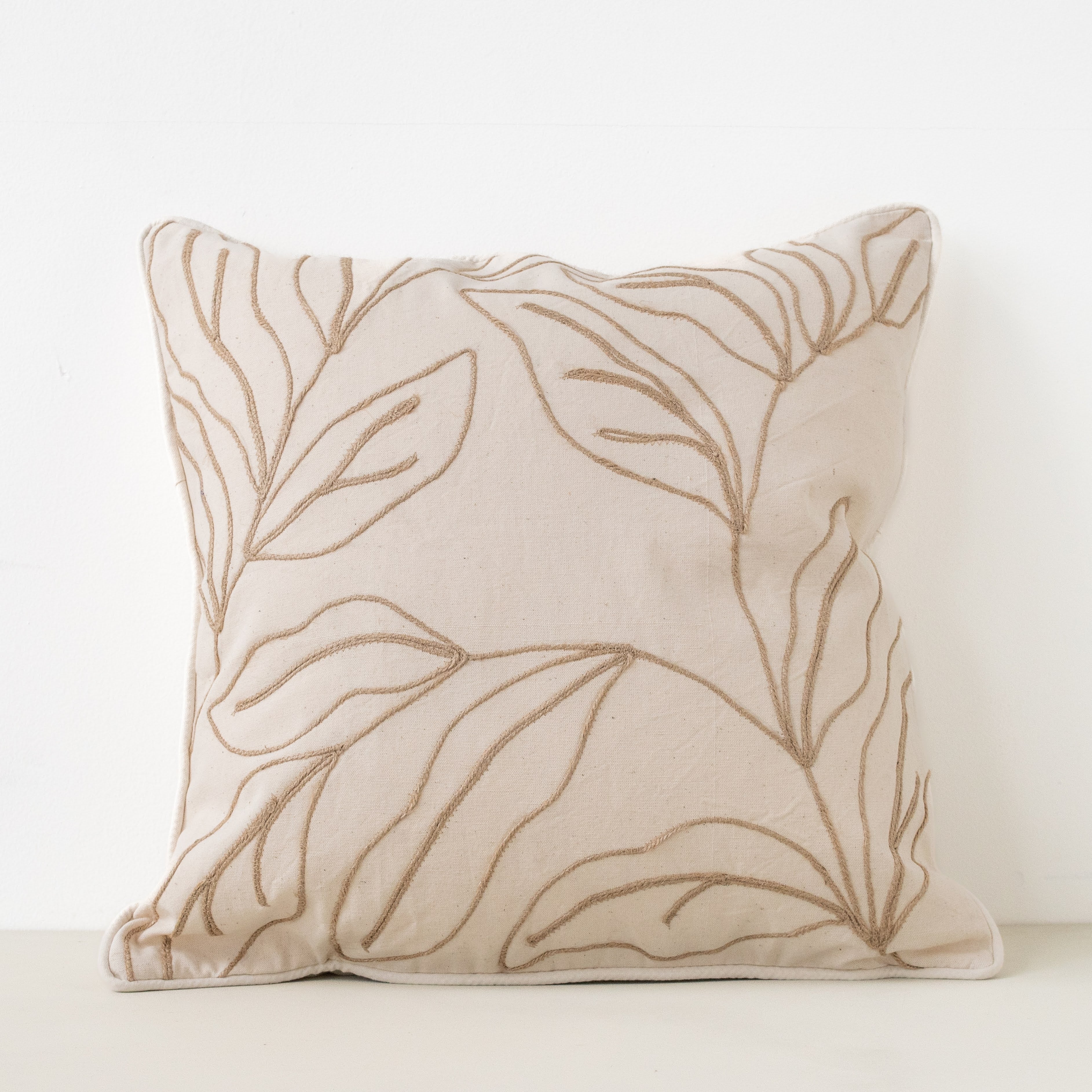 Jute Leaves Pillowcase-made for a fair trade boutique.