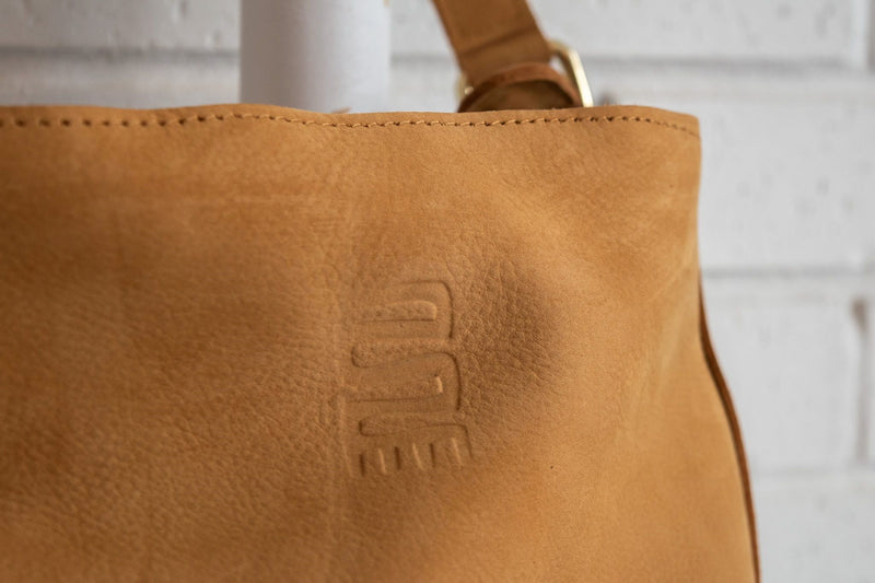 Leather Bucket Bag - Kenyan materials and design for a fair trade boutique