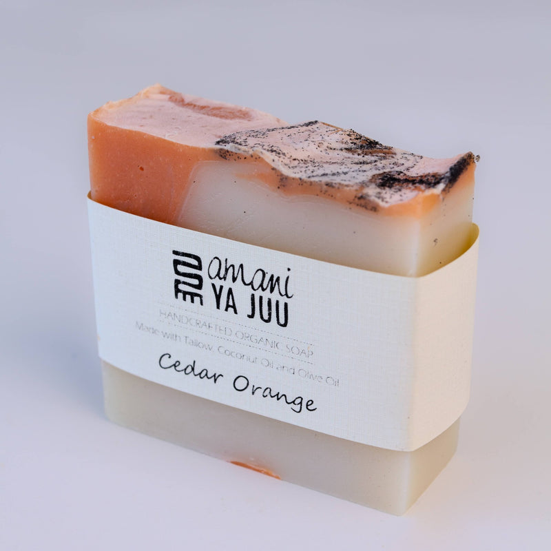 Handmade organic soap made from tallow, olive oil and coconut oil