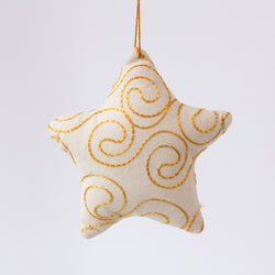 Embroidered Star Ornament - Kenyan materials and design for a fair trade boutique