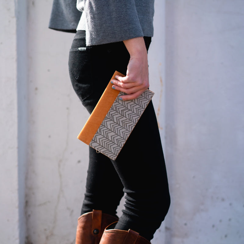Folding Leather Wallet - Kenyan materials and design for a fair trade boutique