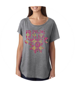Sankofa Flower Amani ya Juu T-Shirt - Kenyan materials and design for a fair trade boutique