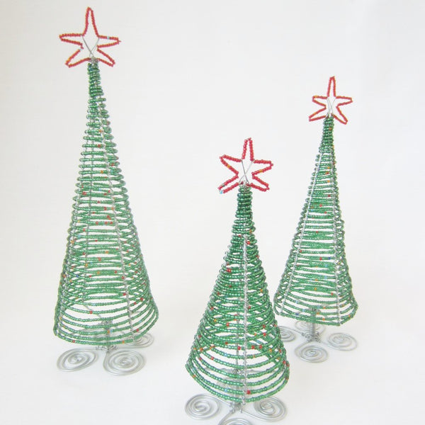 Beaded Christmas Tree - Kenyan materials and design for a fair trade boutique