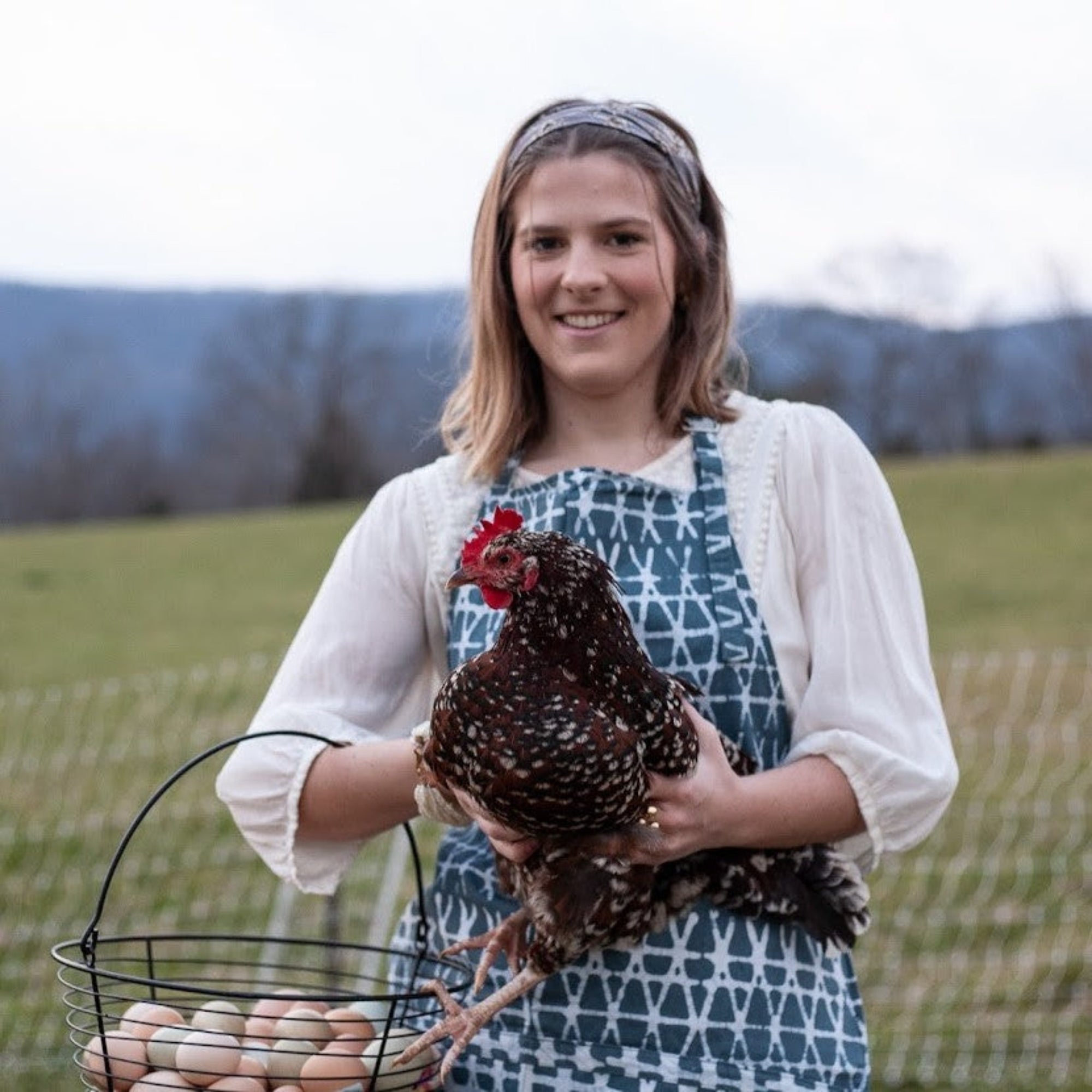 Amani Aprons - Ocean Basketweave Color