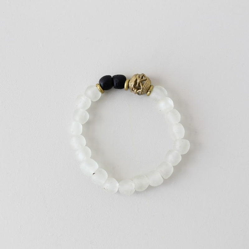 Classic Bottle Bead Bracelet - handmade by Kenyan artisans using local recycled glass for a Fair Trade boutique