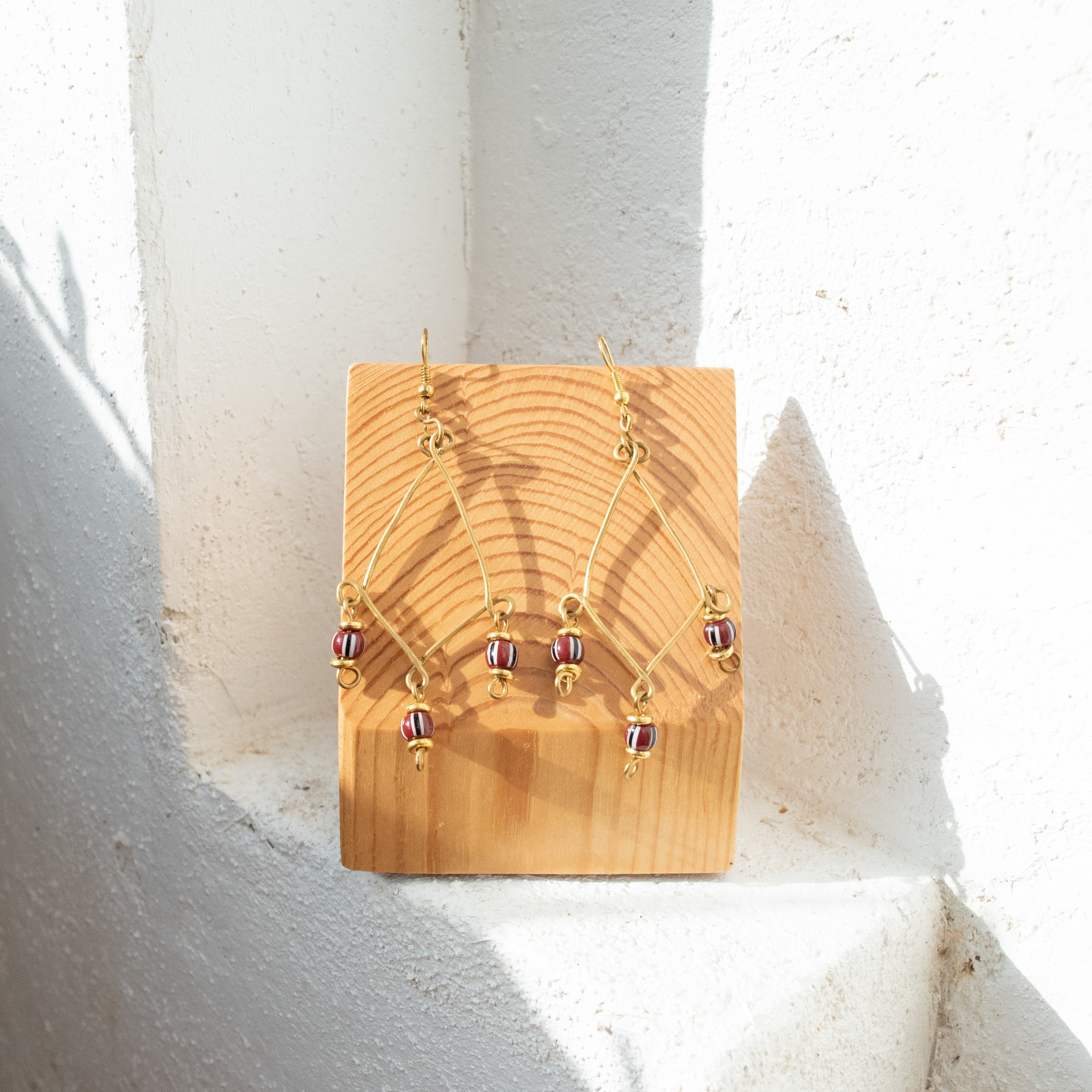 Wire Chandelier Earrings - Kenyan materials and design for a fair trade boutique