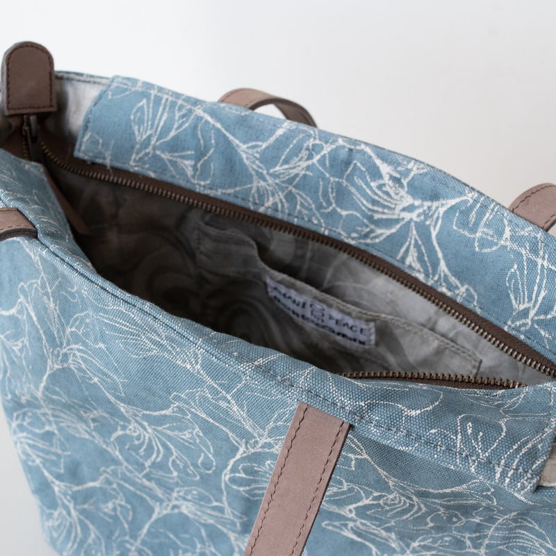 Hibiscus Travel Tote - handmade by the women of Amani Kenya using African materials