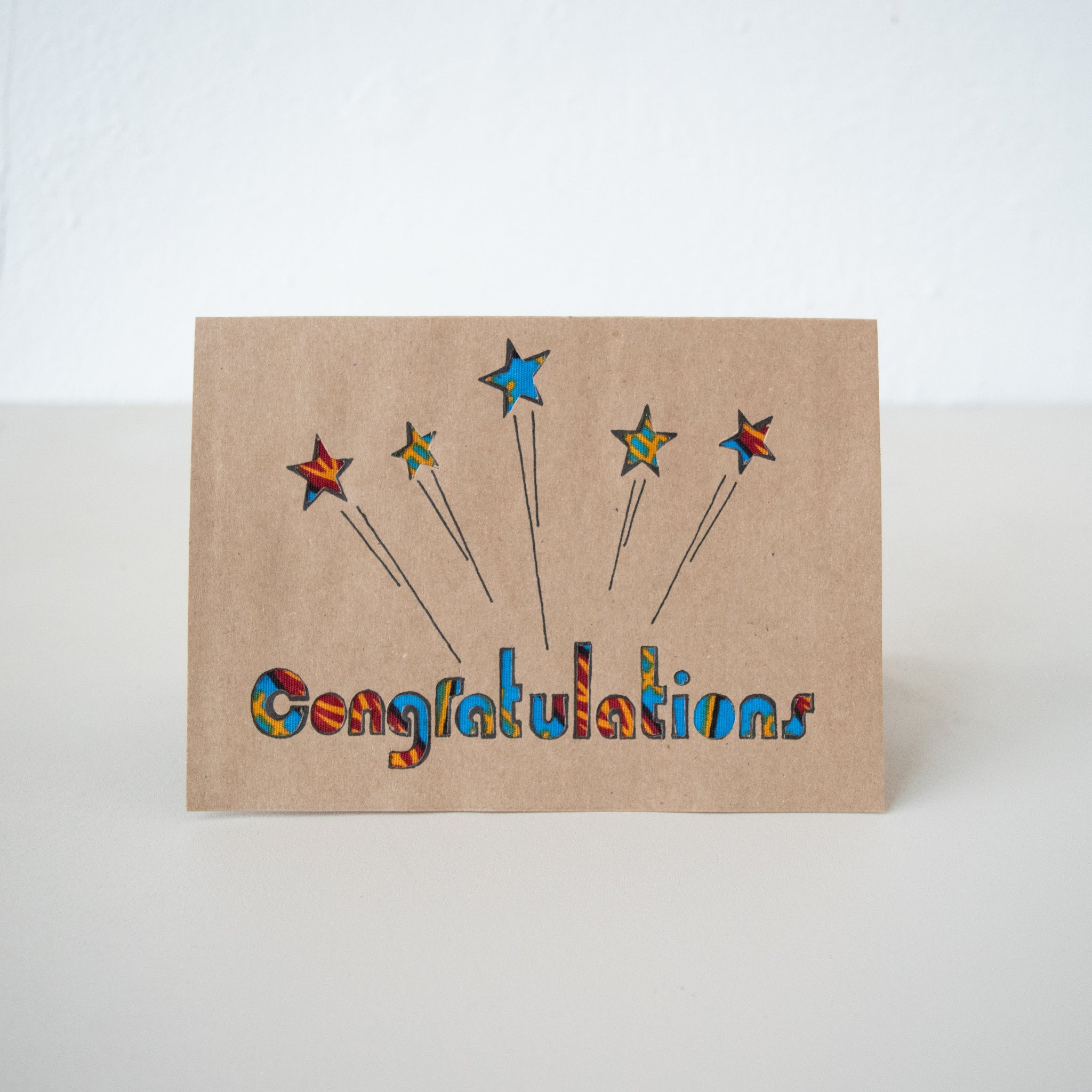 Congratulations Card - Kenyan materials and design for a fair trade social enterprise