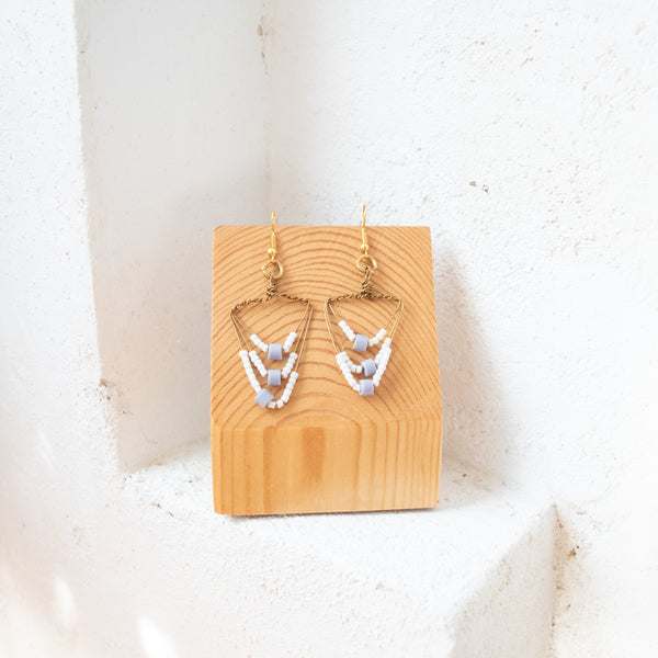 Beaded Chevron Earrings - Kenyan materials and design for a fair trade boutique