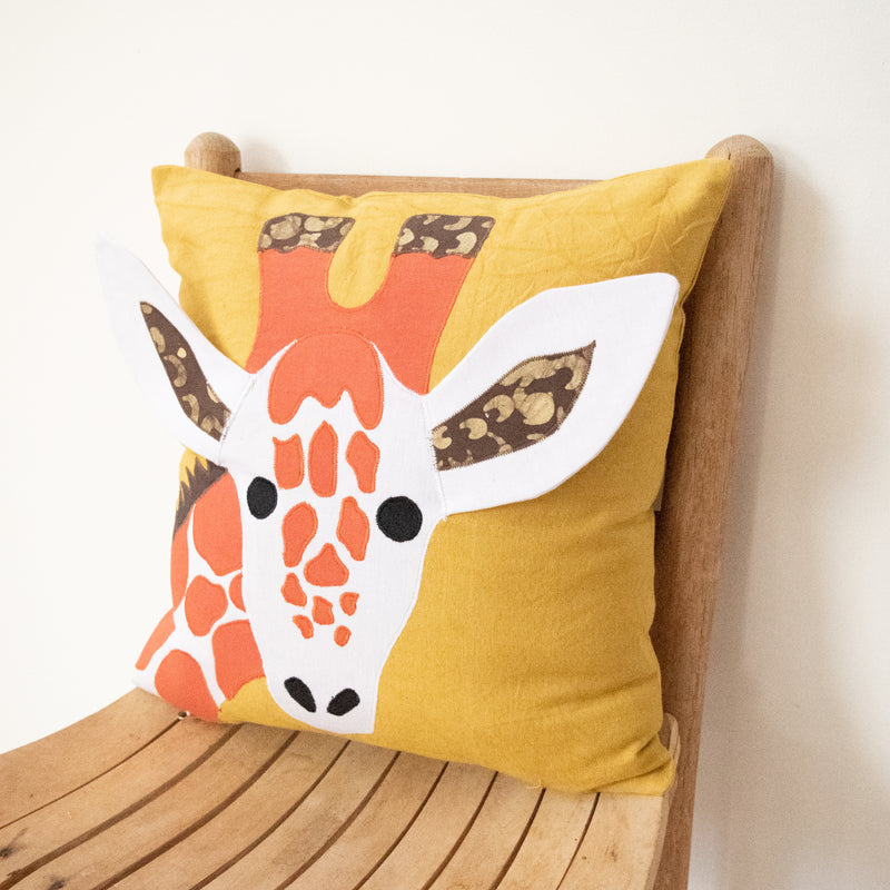 Animal Kingdom Pillow Case - handmade by the women of Amani using Kenyan materials for a Fair Trade boutique