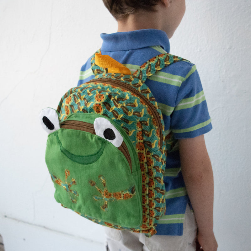 Froggy Backpack - Kenyan materials and design for a fair trade boutique