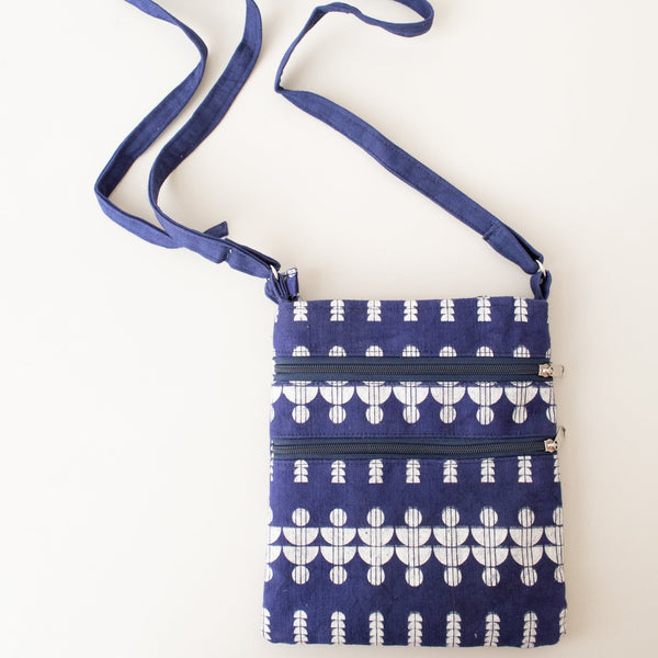 Zip Crossbody Bag handmade by the women of Amani ya Juu in Kenya, a sewing program for refugee women in Africa