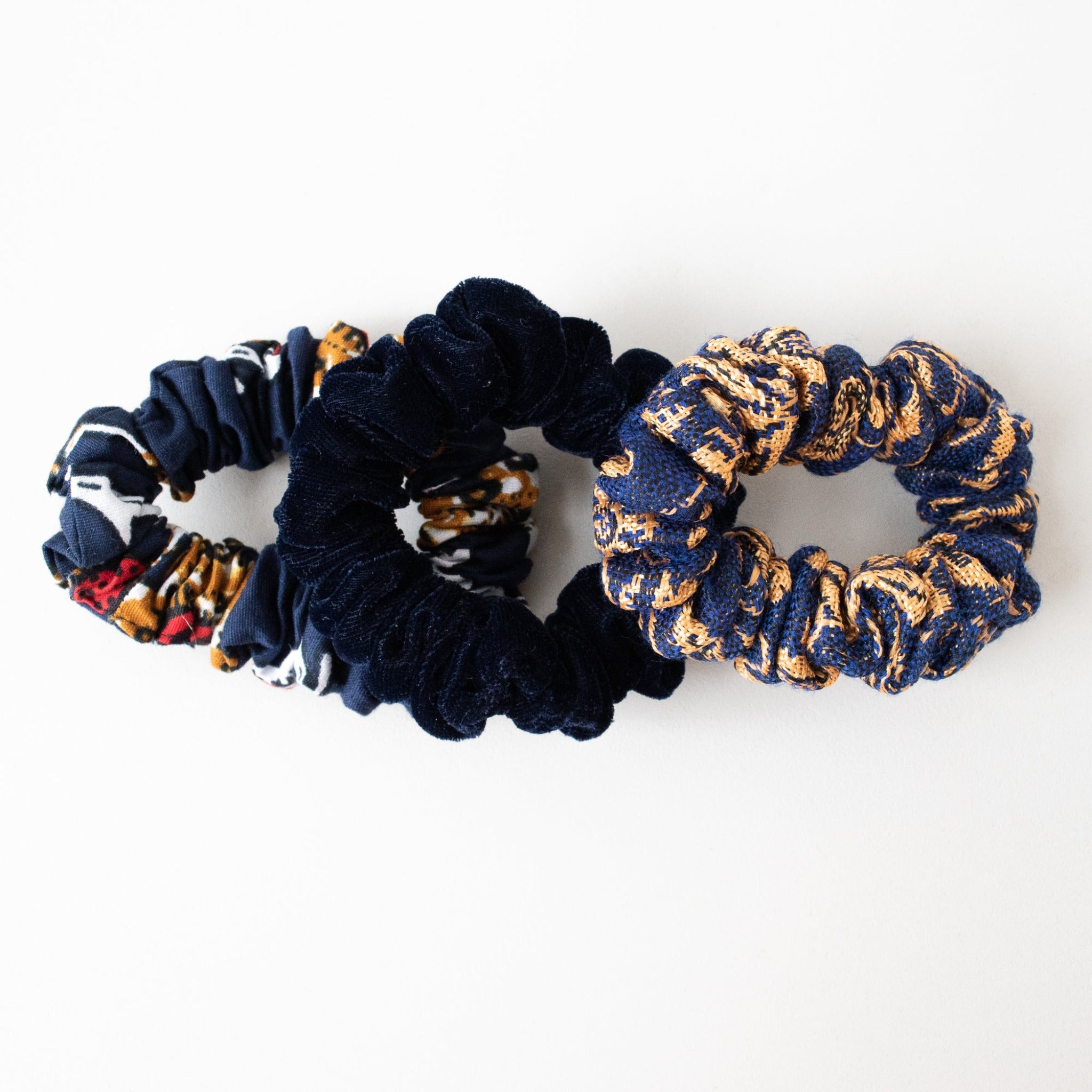 Scrunchie Set - handmade by the women of Amani using Kenyan materials for a Fair Trade boutique