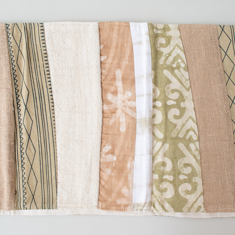 Strip Table Runner - Kenyan materials and design for a fair trade boutique