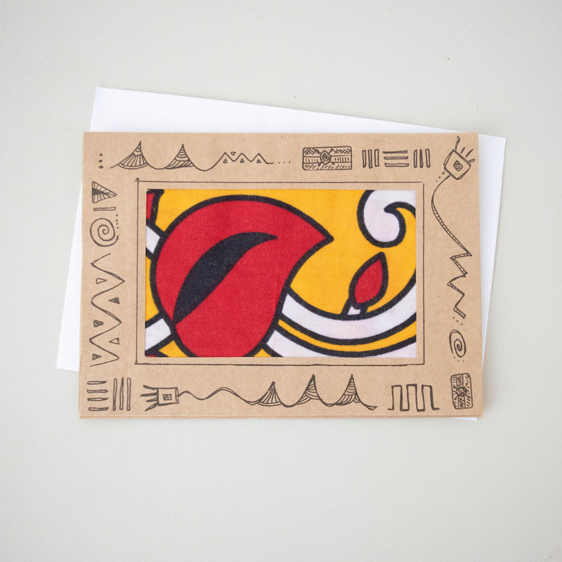 Kanga Frame Card - Kenyan materials and design for a fair trade boutique