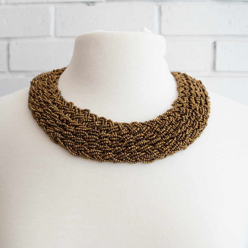 Braided Bead Collar - Kenyan materials and design for a fair trade boutique