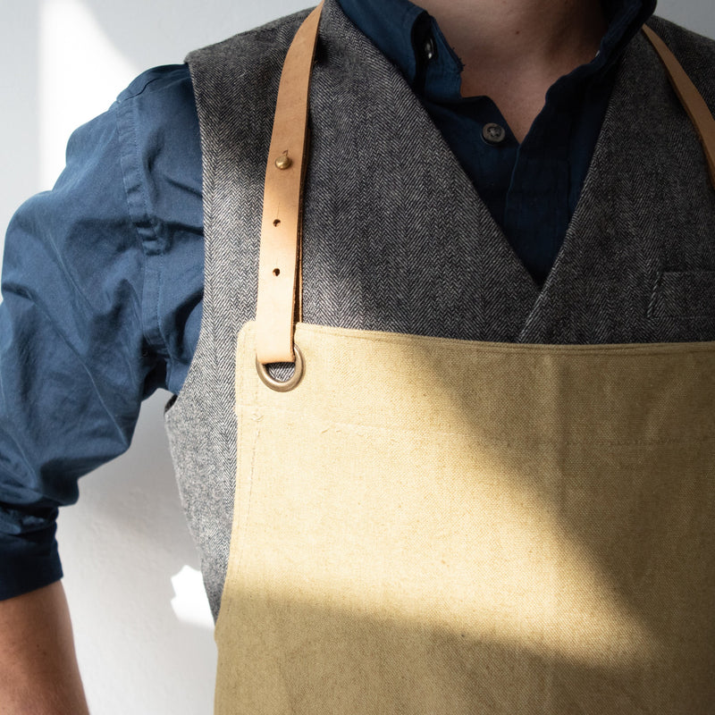 Canvas & Leather Apron - Kenyan materials and design for a fair trade boutique