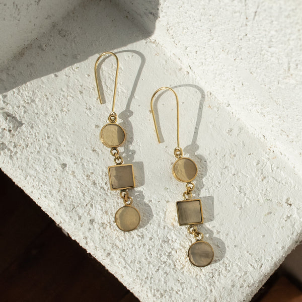 Shape stack earrings - handcrafted by Kenyan market artisans using local materials for a Fair Trade boutique