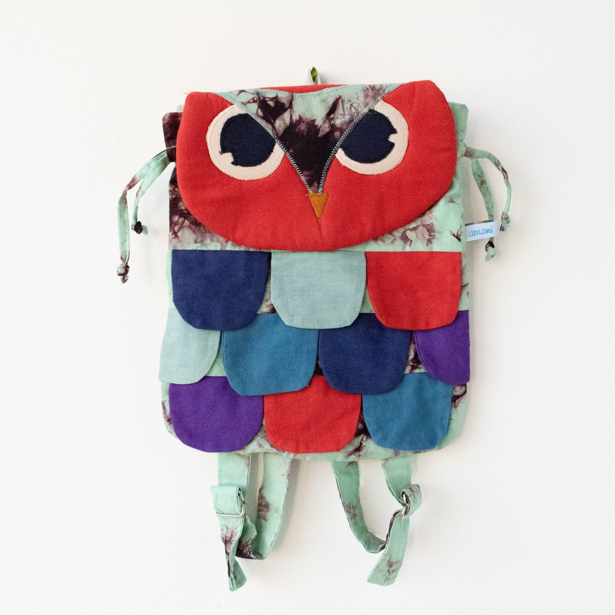 Owl Backpack - Kenyan materials and design for a fair trade boutique