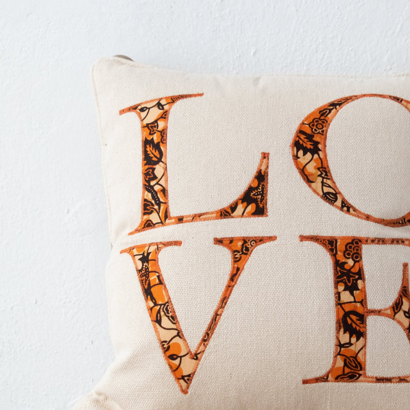 LOVE Pillow - Kenyan materials and design for a fair trade boutique