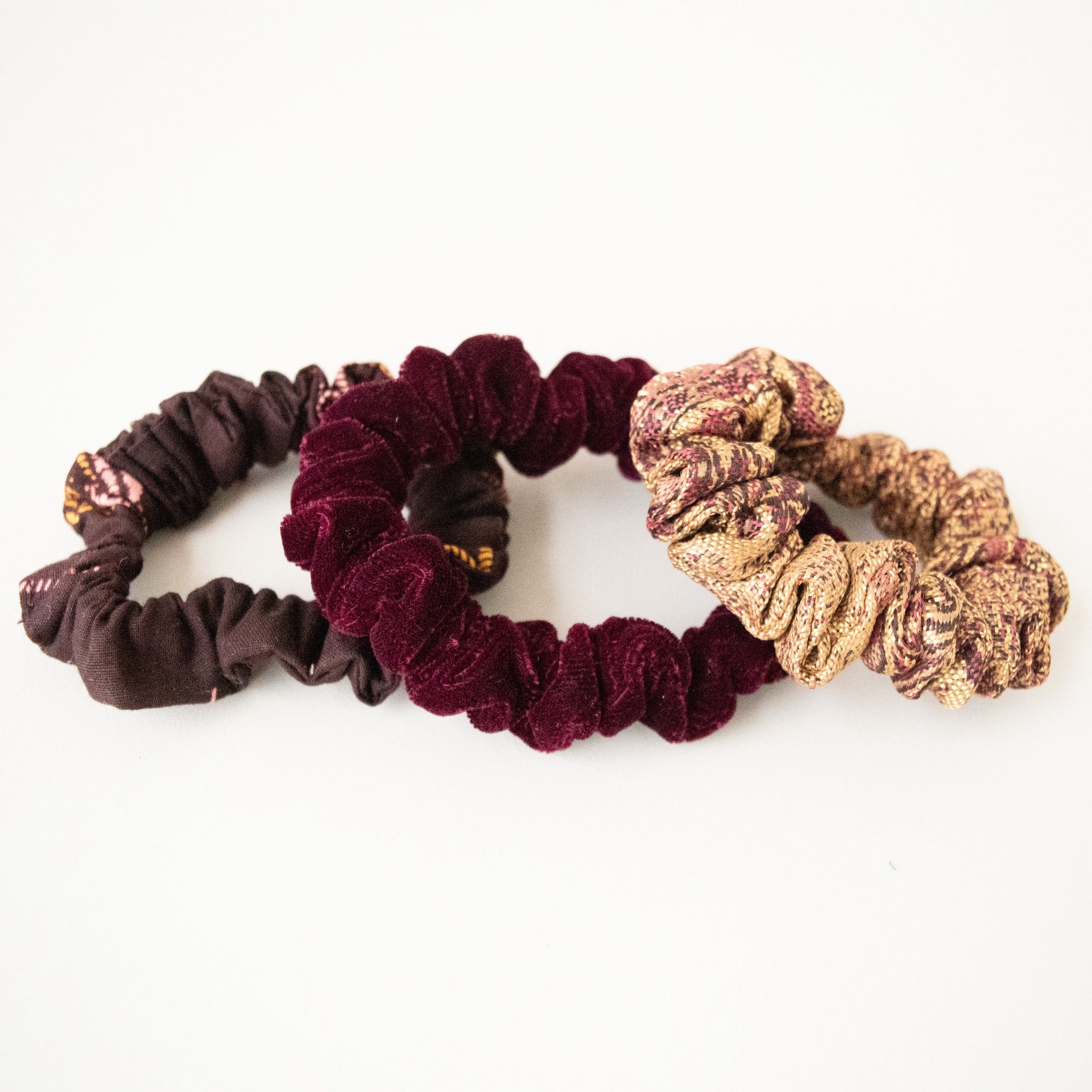 Scrunchie Set - handmade by the women of Amani using Kenyan materials for a Fair Trade boutique