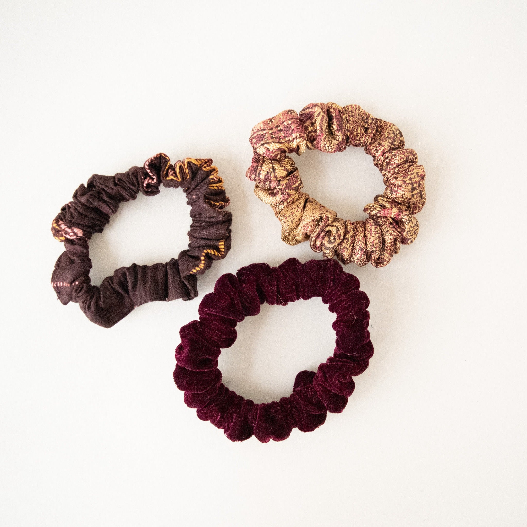 Scrunchie Set - handmade by the women of Amani using Kenyan materials for a Fair Trade boutique