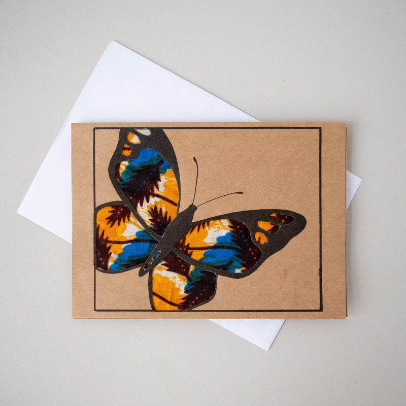 Butterfly Card - Kenyan materials and design for a fair trade boutique
