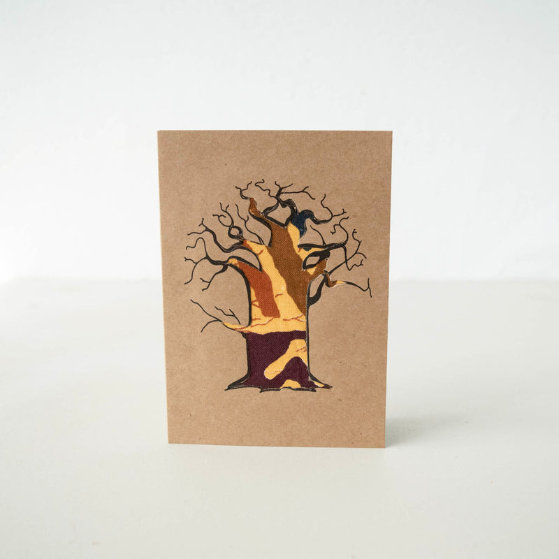 Baobab Tree Card - Kenyan materials and design for a fair trade boutique