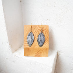 Etched Leaf Earrings