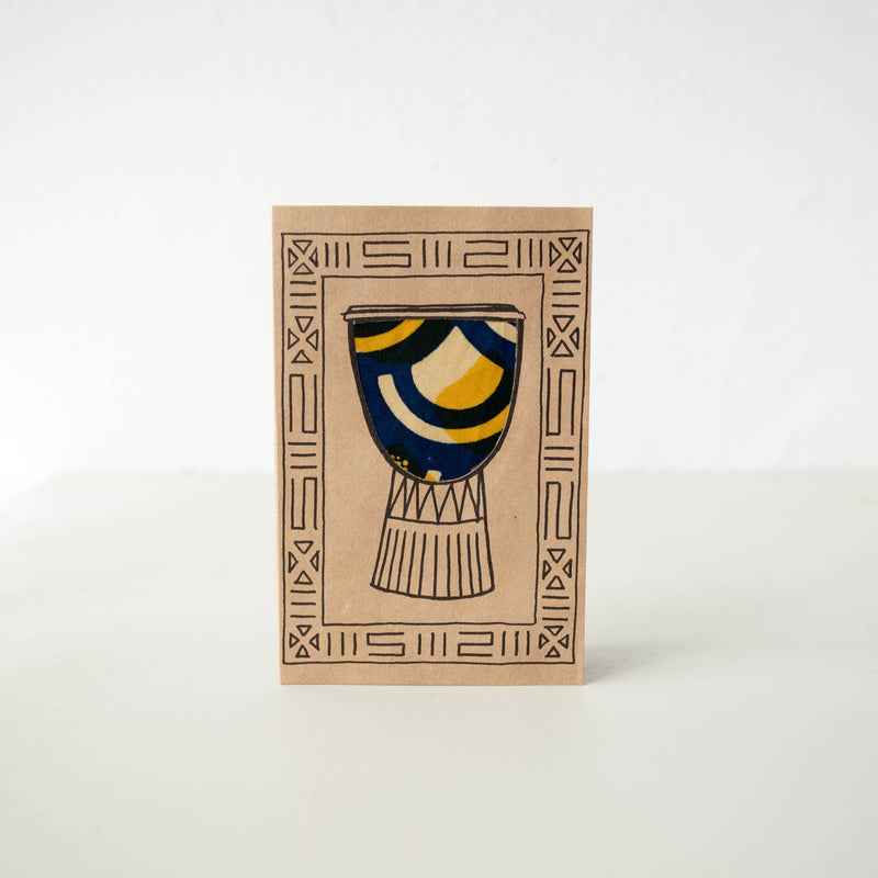African Drum Card - Kenyan materials and design for a fair trade boutique