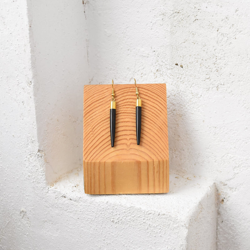 Horn Tooth Earrings - Kenyan materials and design for a fair trade boutique