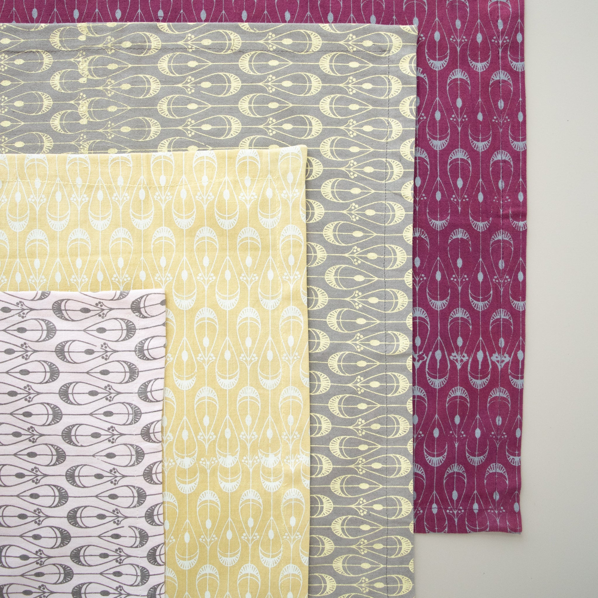 Sampler Napkin Set of 4 - Kenyan materials and design for a fair trade boutique