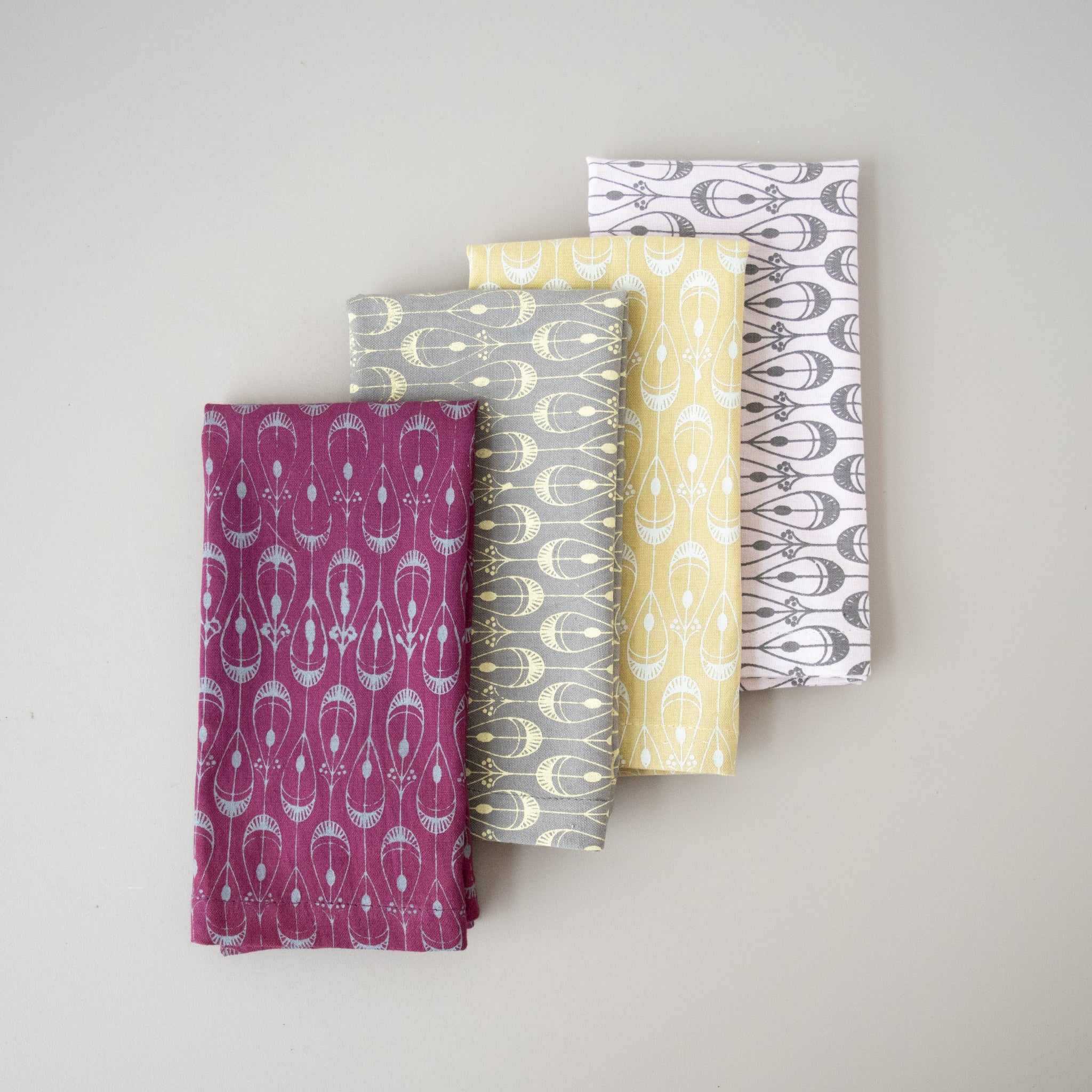 Sampler Napkin Set of 4 - Kenyan materials and design for a fair trade social enterprise