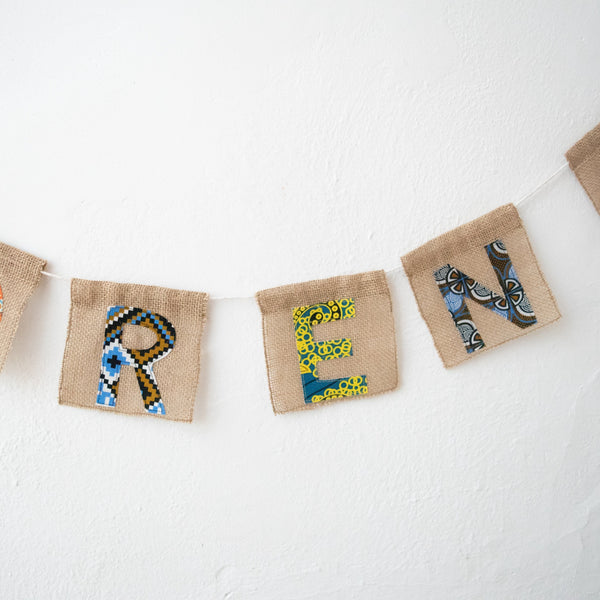 Alphabet Letters - Kenyan materials and design for a fair trade boutique