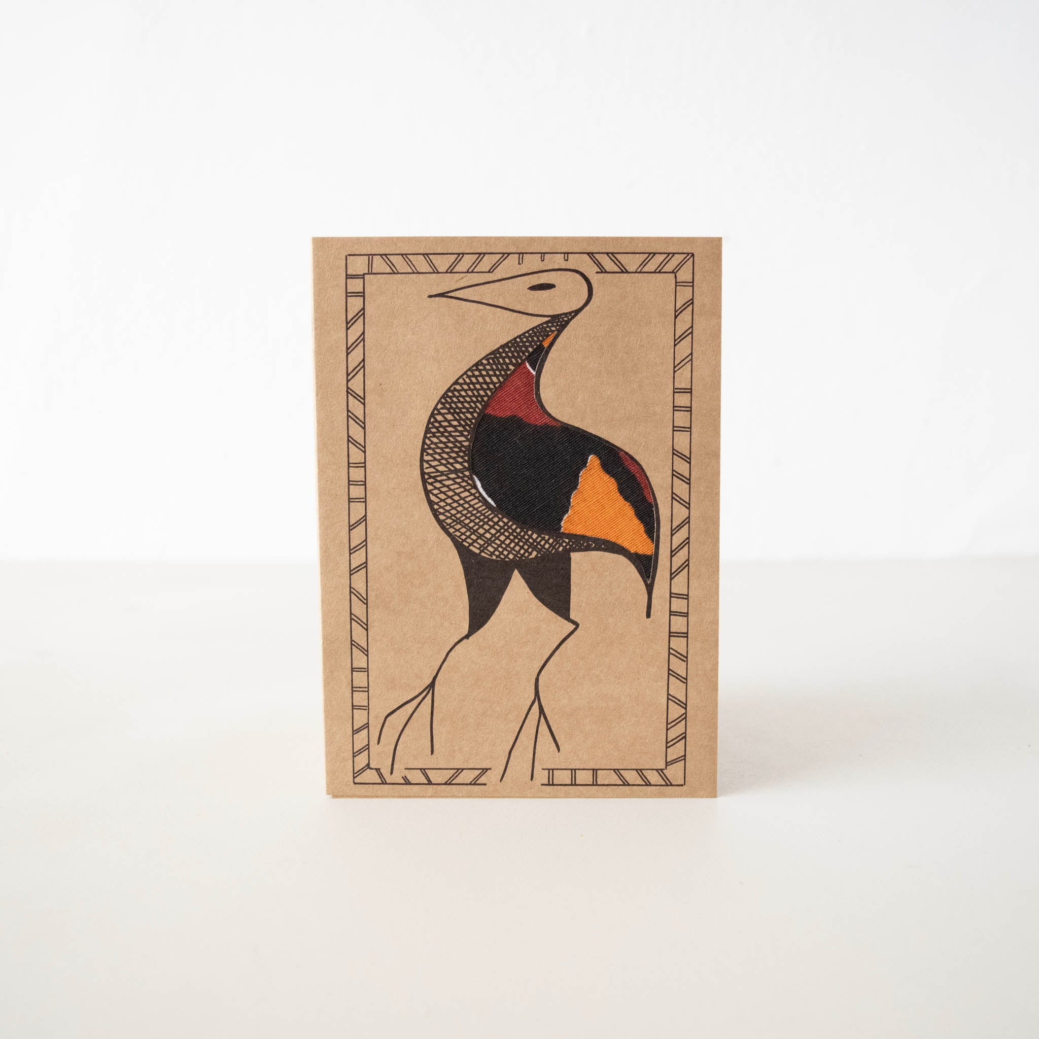 West African Bird Card -  Kenyan materials and design for a fair trade social enterprise