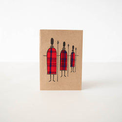 Maasai Men Card hand made by craftsmen in Kenya