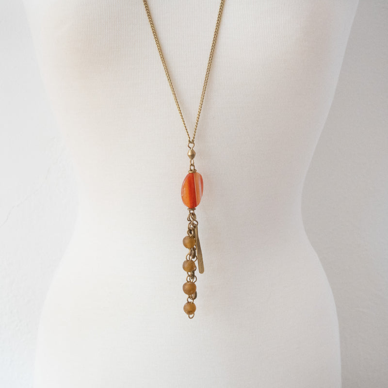 Agate Pendant Necklace - Kenyan materials and design for a fair trade boutique