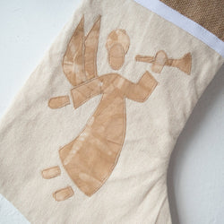 Embroidered Christmas Stocking - Kenyan materials and design for a fair trade boutique