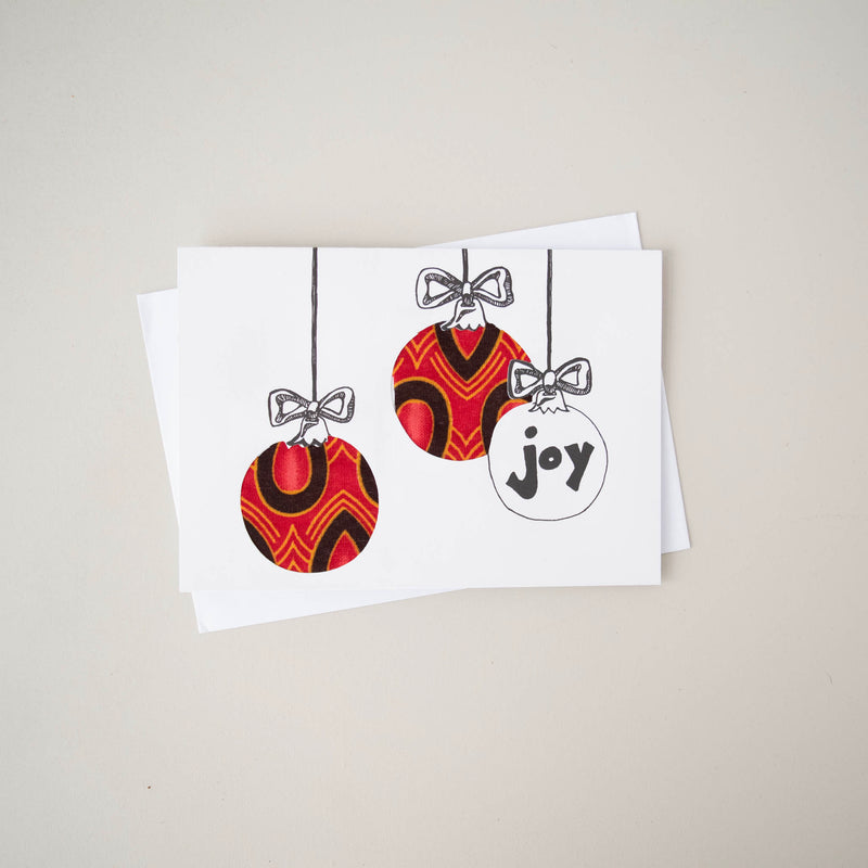 Christmas Joy & Peace Card - Kenyan materials and design for a fair trade boutique