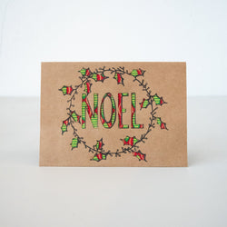 Christmas Noel Card - Kenyan materials and design for a fair trade boutique
