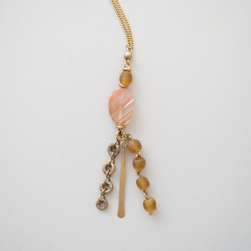 Agate Pendant Necklace - Kenyan materials and design for a fair trade boutique