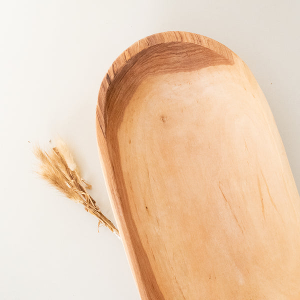 Olivewood Oval Bowl - hand carved by local Kenyan artisans for a Fair Trade boutique