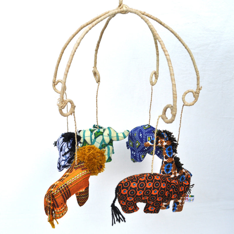 Kitenge Animal Mobile - Kenyan materials and design for a fair trade boutique