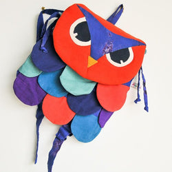 Owl Backpack - Kenyan materials and design for a fair trade boutique