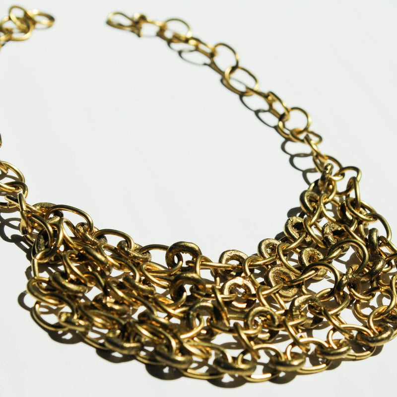 Brass Chain Collar - Kenyan materials and design for a fair trade boutique
