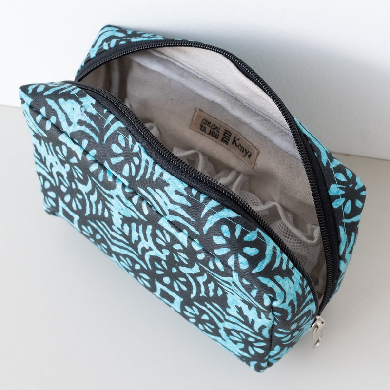 Amani Travel Case - handmade by the women of Amani using Kenyan materials for a Fair Trade boutique