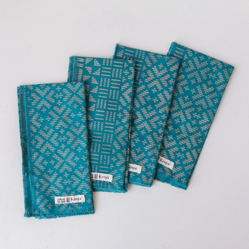 Screen Print Napkin Set - Kenyan materials and design for a fair trade boutique
